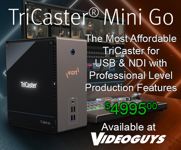 TriCaster Mini Go available at Videoguys